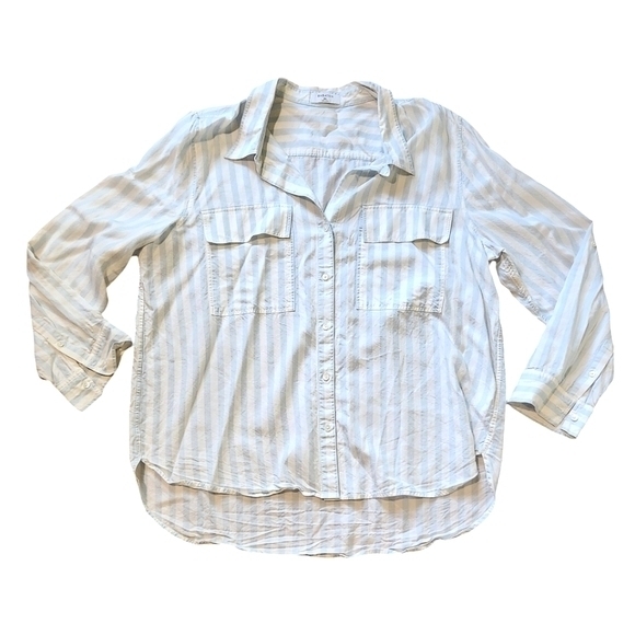 BABATON STRIPED BUTTON DOWN TOP 2XL - Picture 11 of 11
